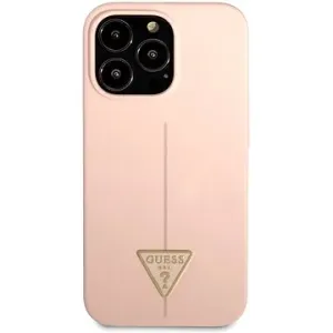 Guess Silicone Line Triangle Cover für Apple iPhone 13 Pro Max Pink