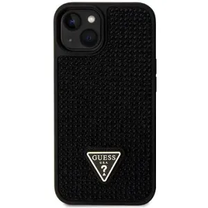 Guess Rhinestones Triangle Metal Logo Handyhülle für iPhone 13 Black