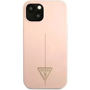 Guess Silicone Line Triangle Cover für Apple iPhone 13 Pink
