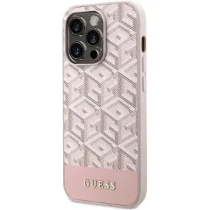 Guess PU G Cube MagSafe kompatibles Back-Cover für iPhone 14 Pro Max Pink