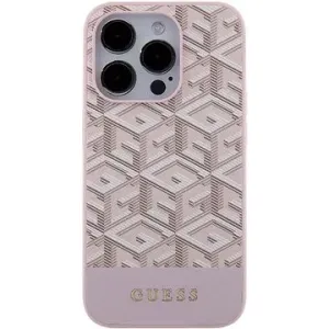 Guess PU G Cube MagSafe Back Cover für iPhone 15 Pro Pink