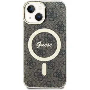 Guess IML 4G MagSafe Back Cover für iPhone 15 Braun