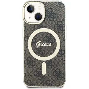 Guess IML 4G MagSafe Back Cover für iPhone 15 Schwarz