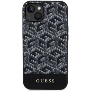 Guess PU G Cube MagSafe Back Cover für iPhone 15 Schwarz