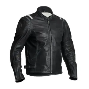 Halvarssons Leather Skalltorp Schwarz Jacke Größe 48