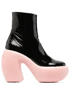 HAUS OF HONEY - Leather Platform Ankle Boots #217964