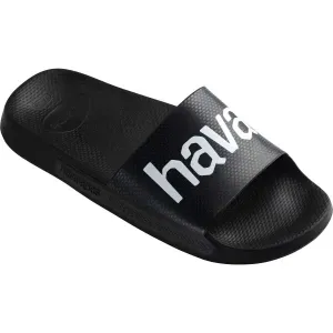 HAVAIANAS SLIDE CLASSIC LOGO MANIA Unisex Pantoffeln, schwarz, größe 39/40