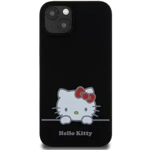 Hello Kitty Liquid Silicone Daydreaming Logo Backcover für das iPhone 13 Black