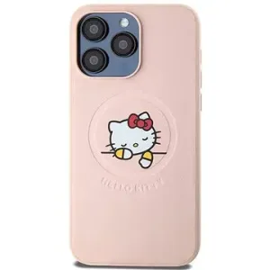 Hello Kitty PU Kitty Asleep Logo MagSafe Backcover für das iPhone 15 Pro Max Pink