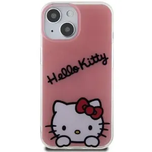 Hello Kitty Liquid Silicone Daydreaming Logo Backcover für das Phone 15 Pink
