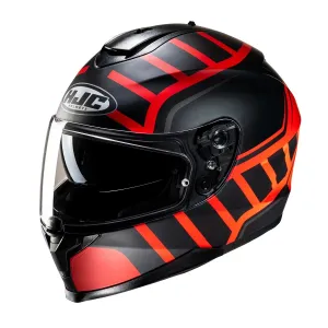 HJC C70N Holt Black Red Full Face Helmet Größe M
