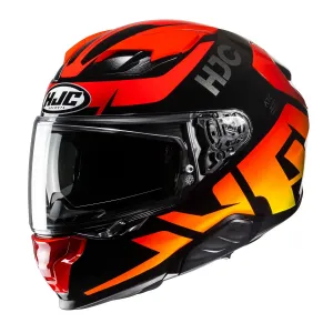 HJC F71 Bard Black Red Full Face Helmet Größe 2XL