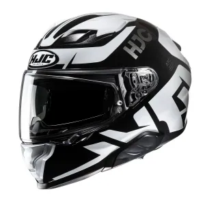 HJC F71 Bard Black White Full Face Helmet Größe L