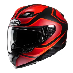 HJC F71 Idle Black Red Full Face Helmet Größe 2XL