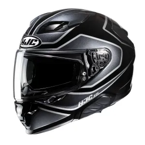 HJC F71 Idle Grey Black Full Face Helmet Größe L