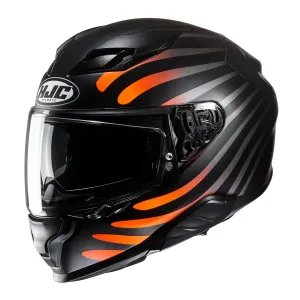 HJC F71 Zen Black Orange Full Face Helmet Größe XL