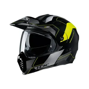 HJC C80 Rox Black Yellow Adventure Helmet Größe XS