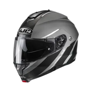 HJC C91 Tero Gray Black Modular Helmet Größe XL