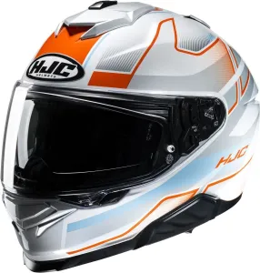 HJC i71 Iorix White Orange Full Face Helmet Größe S