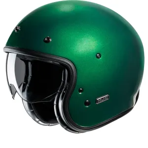 HJC V31 Grün Deep Grün Open Face Helmet Größe XS