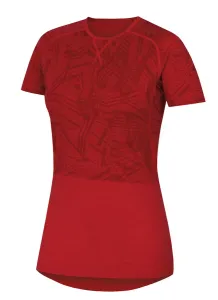 Damen-T-Shirt Husky mit kurzen Ärmeln rot