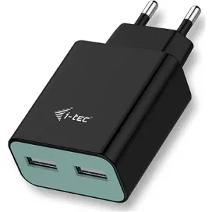 i-TEC USB-Ladegerät 2 Port 2.4A Black