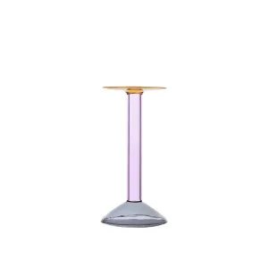 Kerzenhalter 24 cm amber/rosa/grau - Ichendorf