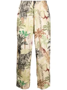 IH NOM UH NIT - Jungle Print Wide Leg Trousers #1141565