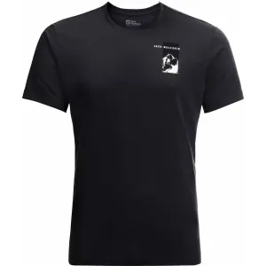 Jack Wolfskin VONNAN S/S GRAPHIC T M Herren T-Shirt, schwarz, größe
