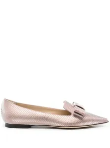 JIMMY CHOO - Gala Pointed-toe Leather Ballet Flats #1308680
