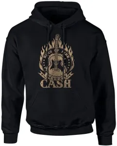 Johnny Cash Hoodie Ring Of Fire Black L