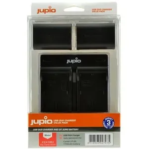 Jupio 2 x LP-E6 1700 mAh Akku + USB Doppelladegerät