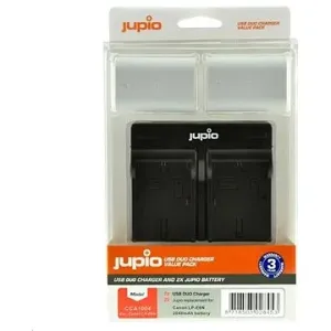 Jupio Set 2x LP-E6N 2040 mAh + Dual Charger für Canon