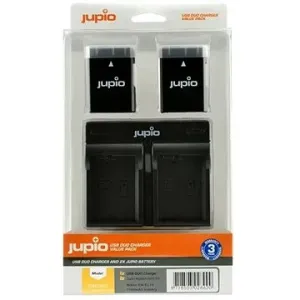 Jupio 2 x EN-EL14(A) 1100 mAh Akku + USB Doppelladegerät