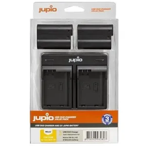 Jupio 2 x EN-EL15C 2100 mAh Akku und duales Ladegerät für Nikon