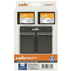 Jupio Set 2 x Akku BLX-1 2280 mAh + USB Dual Ladegerät für OM System