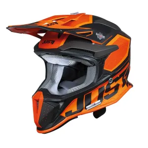 Just1 J18-F Hexa Orange Schwarz Mattet Offroad Helme Größe M