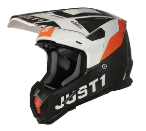 Just1 Helmet J-22 Adrenaline Orange Weiß Carbon Matt Crosshelm Größe L
