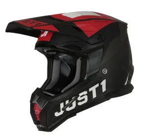 Just1 Helmet J-22 Adrenaline Rot Weiß Carbon Matt Crosshelm Größe M
