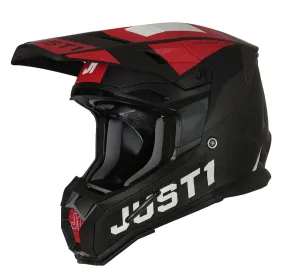 Just1 Helmet J-22 Adrenaline Rot Weiß Carbon Matt Crosshelm Größe S