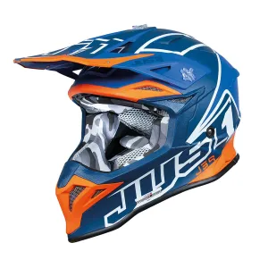 Just1 J39 Thruster Blau Orange Offroad Helme Größe M