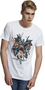 Justice League T-Shirt Crew White XS