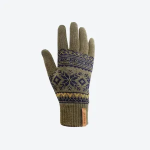 Gestrickte Merinowolle handschuhe Kama R108 106