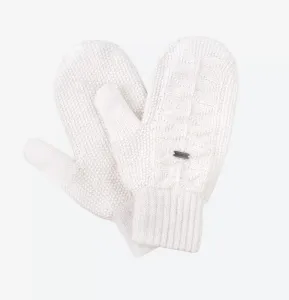 Gestrickte Merinowolle handschuhe Kama R110 101 natürliches Weiß