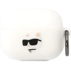 Karl Lagerfeld 3D Logo NFT Choupette Head Silikoncover für Airpods Pro - Weiß
