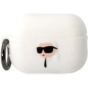 Karl Lagerfeld 3D Logo NFT Karl Head Silikonhülle für Airpods Pro 2 Weiß