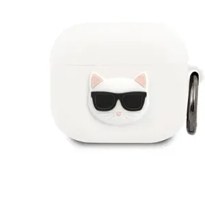 Karl Lagerfeld Choupette Head Silikonhülle für Apple Airpods 3 weiß