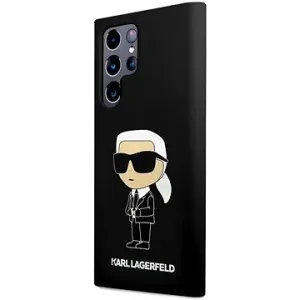 Karl Lagerfeld Liquid Silicone Ikonik NFT Back Cover für Samsung Galaxy S23 Ultra - Schwarz