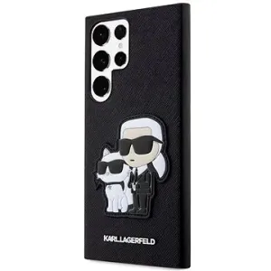 Karl Lagerfeld PU Saffiano Karl and Choupette NFT Back Cover für Samsung Galaxy S23 Ultra - schwarz