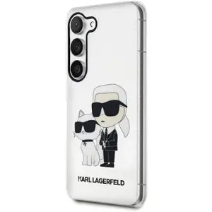 Karl Lagerfeld IML Glitter Karl and Choupette NFT Back Cover für Samsung Galaxy S23+ Transparent #1032156